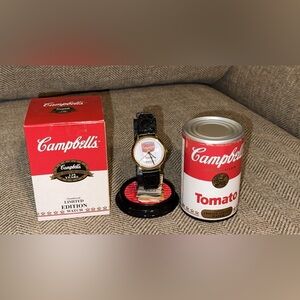 VTG 1994 Collectible Campbell's Soup Limited Edition Watch w/collector’s can